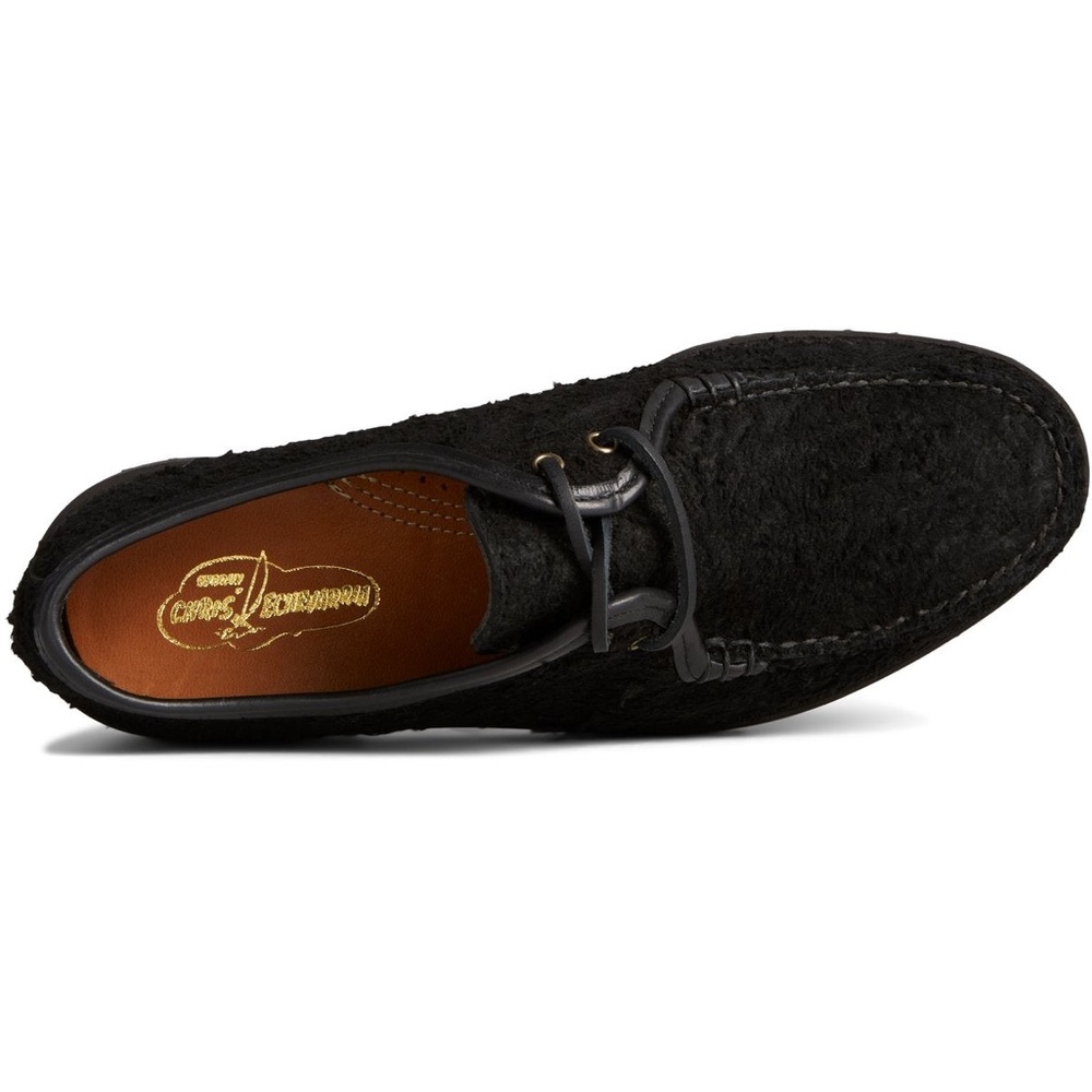 Sperry Captain's Oxford by Chris Echevarria black suede boat shoes winter vibram - Picture 15 of 16